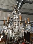 Klassiek Kristallen kroonluchter stijl in Kristal, Antiek