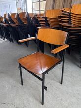 Stoelen Designer Gijs van der sluis stijl in hout en ijzer, Nederland 1960