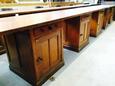 style Antique worktable old office T.H.Delft in American pine