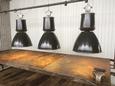 Industrial old  factory lamp style Pendant light in Enamel iron, European 20th century