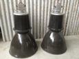 Industrial old  factory lamp style Pendant light in Enamel iron, European 20th century