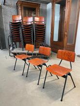 Design style Chairs in wood and iron, Dutch 20e eeuw