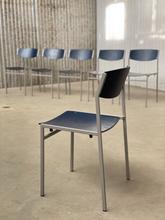 Industrial style Gijs van der sluis chairs  in wood and iron, Europe 20e eeuw