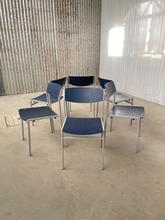 Industrial style Gijs van der sluis chairs  in wood and iron, Europe 20e eeuw