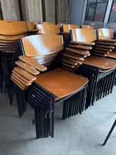 Vintage style Chairs in wood and iron, Dutch 1960