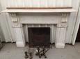 Old building material style Fireplace in cast iron, France 19 century