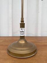 Vintage messing bureaulamp  Tiffany stijl in glas en messing, 1930