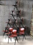 Vintage style Chairs in Iron and wood, European 20th century