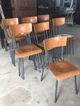 Vintage style Chairs in Wood and iron, European 20th century