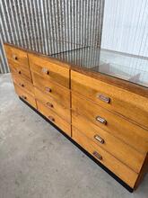 Vintage style Counter in wood and glass, Europa