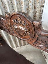 Vintage dagobert stoel leer en hout stijl in Leer en hout, Europa 1950s