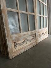 Vintage style Doors in wood and glass, Europe 20e eeuw