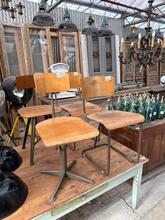 Vintage  style School chair  in wood and metal, Europa