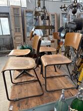 Vintage  style School chair  in wood and metal, Europa