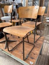 Vintage  style School chair  in wood and metal, Europa
