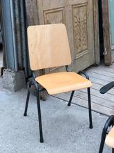 Stoelen Vintage stijl in Hout en ijzer, Vintage 20e eeuw