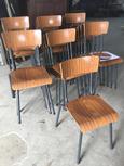 Stoelen Vintage stijl in Hout en ijzer, Europa 20e eeuws