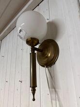 Vintage style Wall lamps in Brass and glas